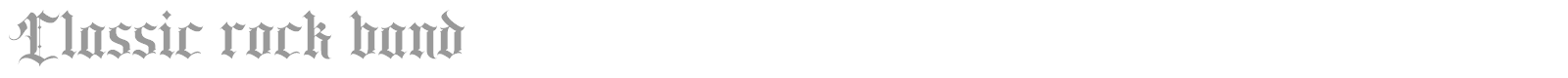Classic Rock Band font preview
